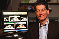 Figure 3. Fantini, professor of biomedical engineering at the optical mammography laboratory of the Tufts University BME Department.