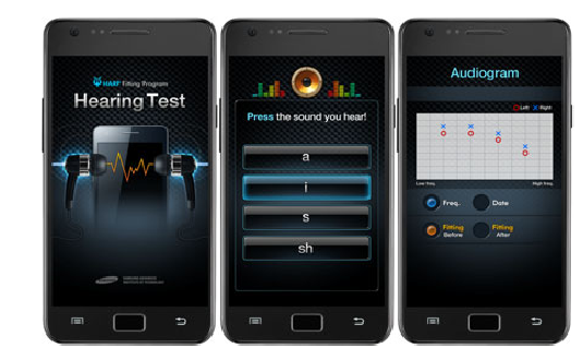 PhoSHA application on the Samsung smartphone.