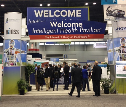 Figure 2: Attendees gather to enter the Intelligent Hospital Pavilion at HIMSS15 in Chicago.